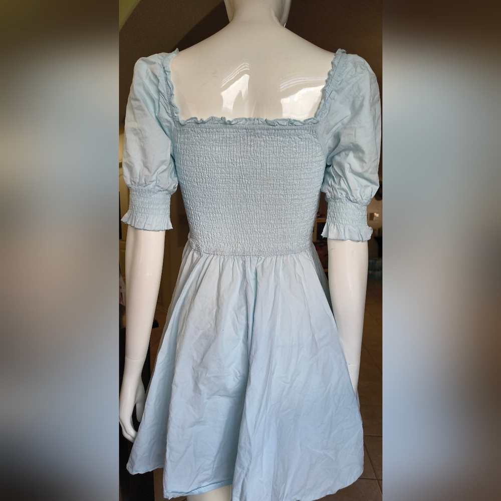 Blue Rain Light Blue Mini Dress - Picture 7 of 7